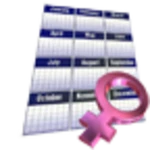 4her menstrual calendar android application logo